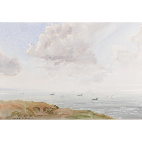 523 - ALASTAIR S PATERSON, Drifters Moray Firth, watercolour, signed lower left, 36cm x 52cm, frame 60cm x... 