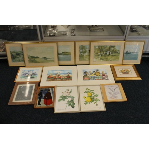 534 - Box of various prints to include MARY STEWART, CRESWELL, PHILL MAY etc.