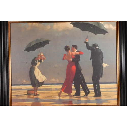 542 - JACK VETTRIANO OBE Hon LLD (Scottish b 1951), The Singing Butler, print on canvas board, 48cm x 60cm... 