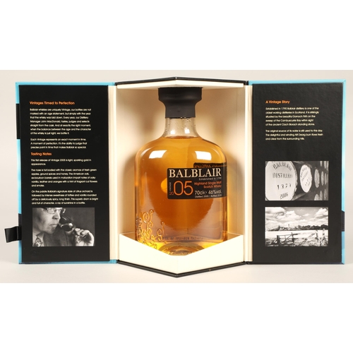 263 - Balblair 05 1st Release non chill filtered highland single malt scotch whisky, 70cl, 46% vol, boxed.