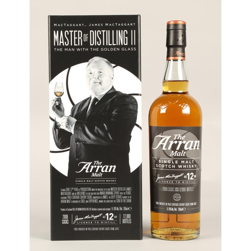 266 - The Arran Malt 12 years old Master of Distilling II (The Man with the Golden Glass) cask limited edi... 