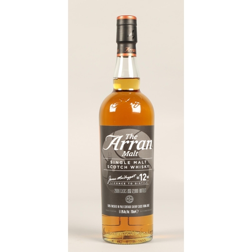 266 - The Arran Malt 12 years old Master of Distilling II (The Man with the Golden Glass) cask limited edi... 