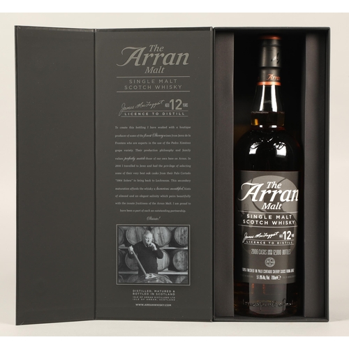 266 - The Arran Malt 12 years old Master of Distilling II (The Man with the Golden Glass) cask limited edi... 