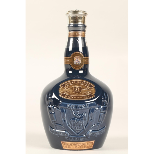 293 - Chivas Brothers Royal Salute The Sapphire Flagon 21 years old blended scotch whisky, 70cl, 40% vol, ... 