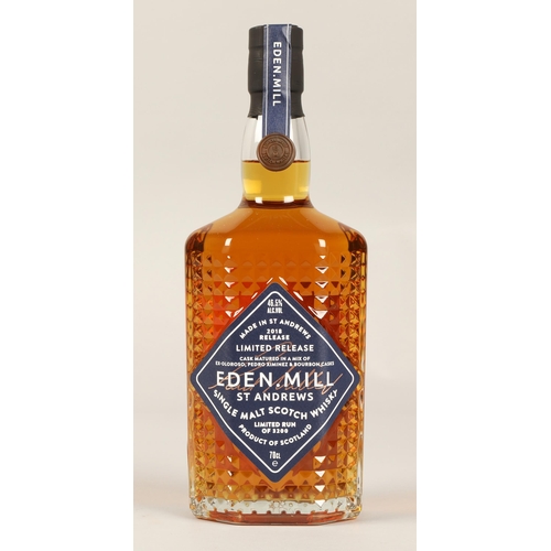 294 - Eden Mill 2018 Limited Release single malt scotch whisky, Made in St Andrews, Limited run of 3200 bo... 