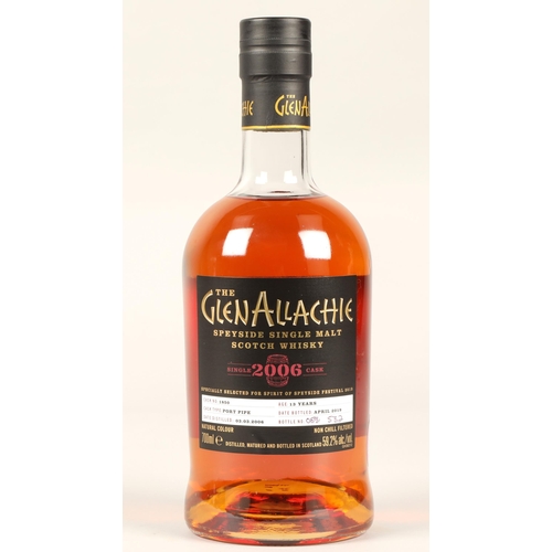 305 - The GlenAllachie 2006 single cask 13 years old Speyside single malt scotch whisky, Cask no 1850, Dis... 