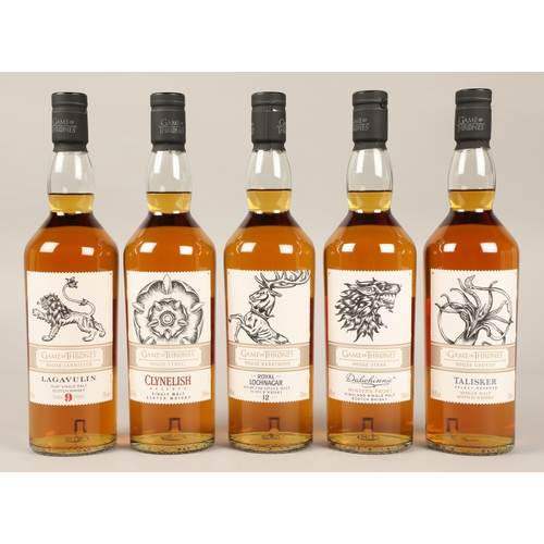 309 - Set of Ten Bottles of Game of Thrones Limited Edition highland single malt scotch whisky, Comprising... 