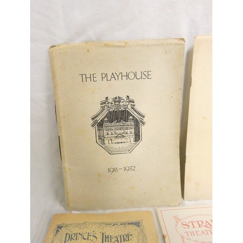 275 - Theatre Programmes & Ephemera.  A bound vol. of London theatre programmes with cast lists, illus... 