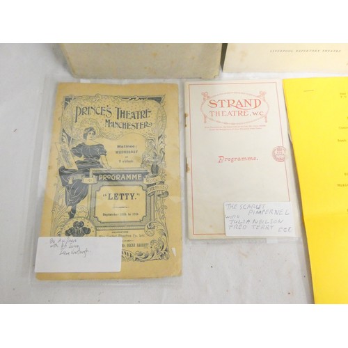 275 - Theatre Programmes & Ephemera.  A bound vol. of London theatre programmes with cast lists, illus... 