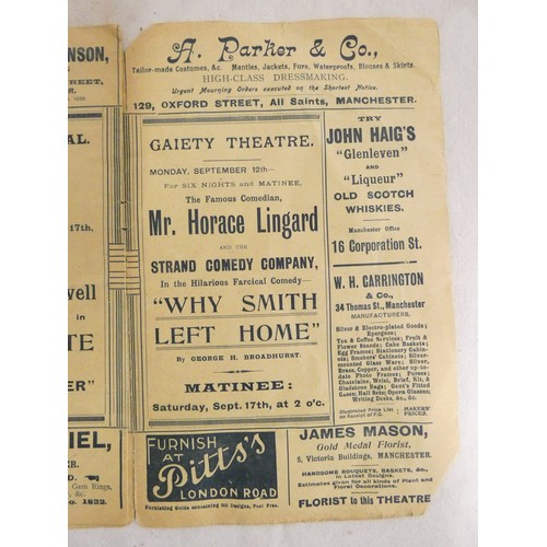 275 - Theatre Programmes & Ephemera.  A bound vol. of London theatre programmes with cast lists, illus... 