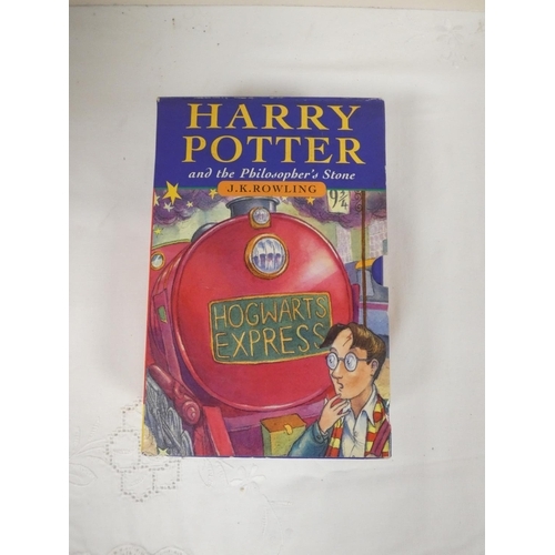 255 - Six J K Rowling Harry Potter books to include Philosphers Stone 1998 Ted Smart third printing, Chamb... 