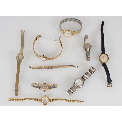 649 - Seven ladies wristwatches incl. Raymond Weil, Timex etc. (8)