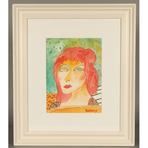 511 - John Bellany CBE RA HRSA (Scottish 1942-2013) ARRRed HeadFramed watercolour, signed37cm x 27cm... 