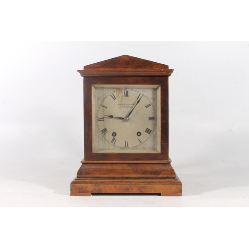 3 - James Aitchison of Edinburgh oak cased mantel clock, 31cm high.