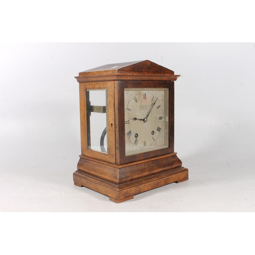 3 - James Aitchison of Edinburgh oak cased mantel clock, 31cm high.