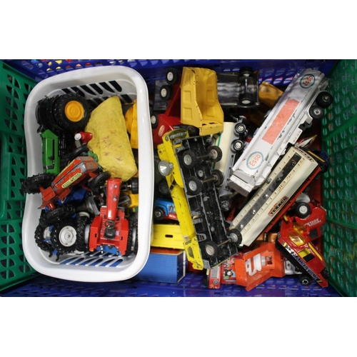 300 - Die-cast playworn model vehicles to include Dinky Toys Hydra Truck, tractor models, etc.