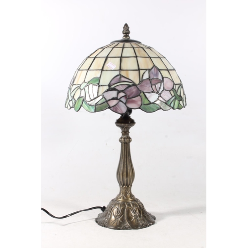 36 - Tiffany style table lamp, 49cm high.