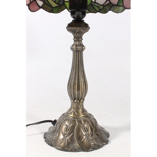 36 - Tiffany style table lamp, 49cm high.