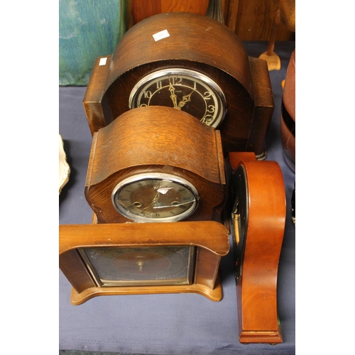 37 - Mantel clocks to include a Smith's Enfield, a Smith's Tempora, etc.