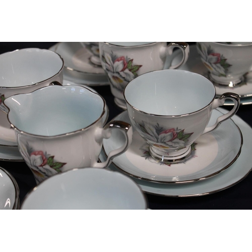 42 - Royal Stafford White Lady teaset.