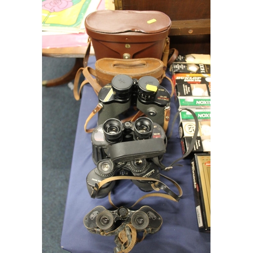 44 - Binoculars to include a pair of Carl Zeiss Silvermark, and others.