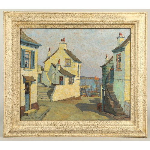 458 - James P Power (Newlyn School Active 1924-1938)Old Port St Ives-Cornwallframed oil on canvas46cm x 54... 