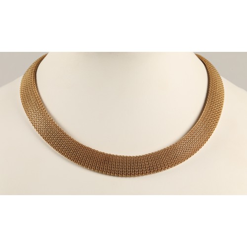 45 - Ladies 18ct yellow gold necklace, 44.5cm long, 87.4 grams.