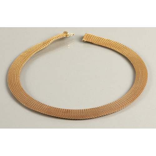 45 - Ladies 18ct yellow gold necklace, 44.5cm long, 87.4 grams.