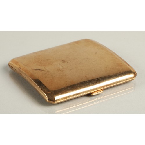 89 - 9ct gold cigarette case, 83.9g