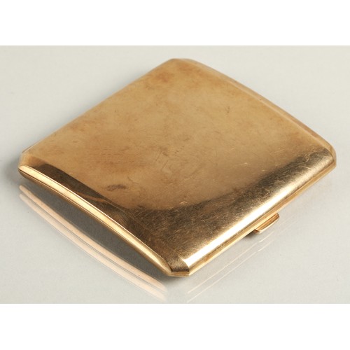 89 - 9ct gold cigarette case, 83.9g