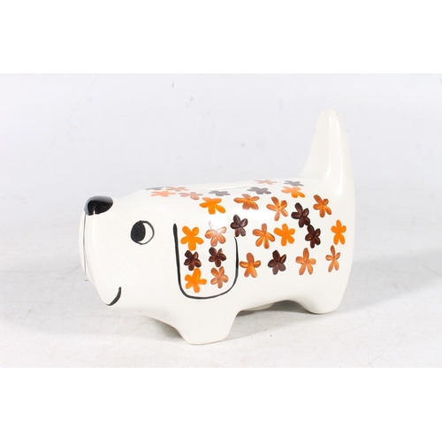 105 - Retro 1970s Arthur Wood pottery bank in the form of a dog.