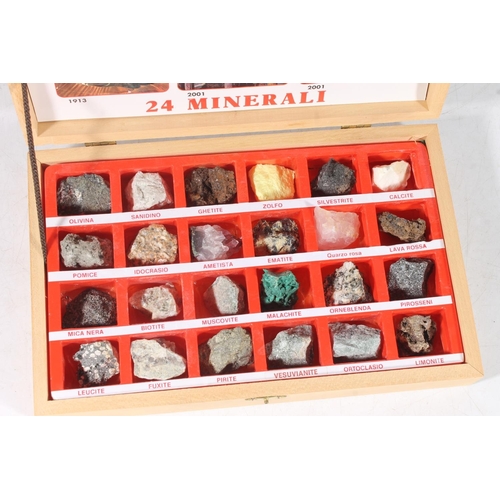 108 - Tray containing twenty-four mineral specimens.