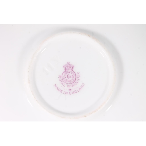 121 - Royal Worcester fruit decorated cup and saucer, signed by W Hale.