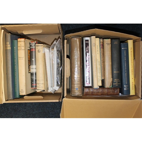 143 - Two boxes of books.