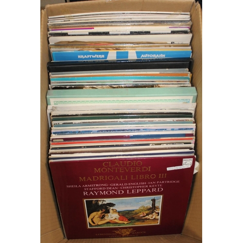 146 - Box of classical records.