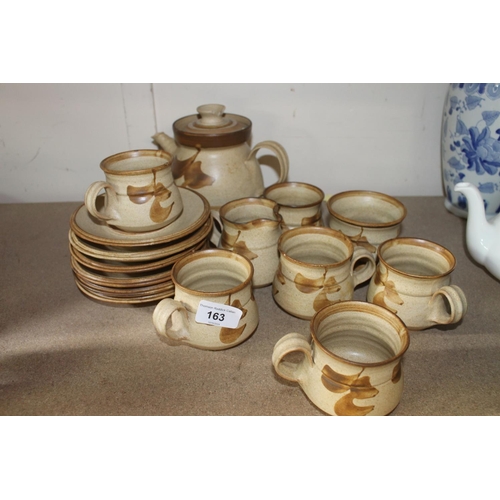 163 - Studio pottery teaset.