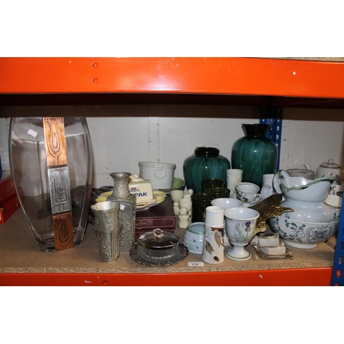 178 - Collection of pottery, pewter, glassware, etc.