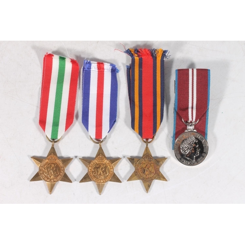 208 - WWII war medals to include Italy star, France and Germany star and Burma star, also a diamond jubile... 