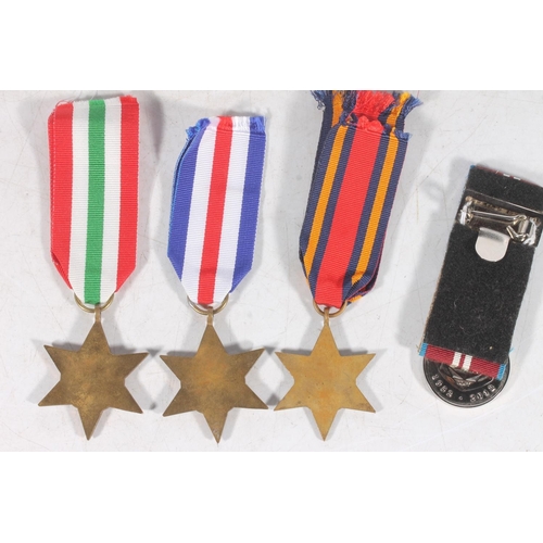 208 - WWII war medals to include Italy star, France and Germany star and Burma star, also a diamond jubile... 