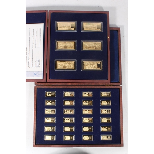 216 - Set of six 'Pounds Ingots' with certificate of authenticity in issue case and another set of 28 Tita... 