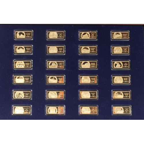 216 - Set of six 'Pounds Ingots' with certificate of authenticity in issue case and another set of 28 Tita... 