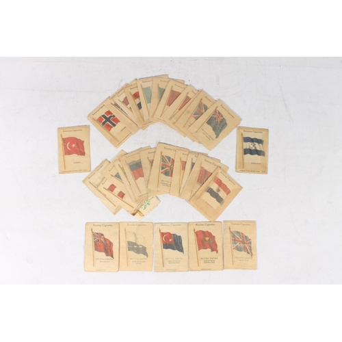 219 - Kensitas silk cigarette cards including flags and flowers.