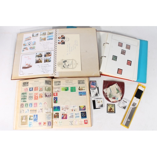 224 - Stamp collection held across Ace Apollo loose leaf album, Collection Builder stamp album and another... 