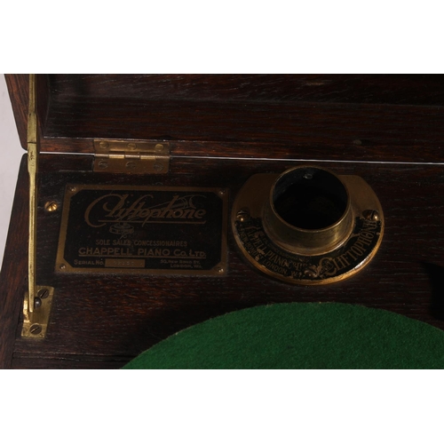 269 - Cliftophone antique wind up gramophone in carry case.