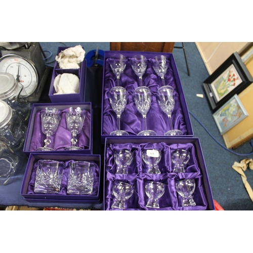 69 - Edinburgh crystal to include wine glasses, tumblers, port glasses, etc., all boxed.