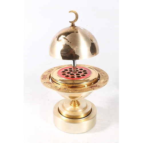 91 - Retro mid-20th century globe form musical cigarette dispenser and a globe form musical table lighter... 