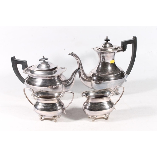 93 - Four piece silver-plated tea and coffee service.