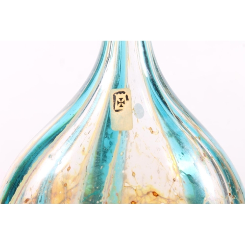 97A - Mdina striated sculptural glass vase, 20cm high.