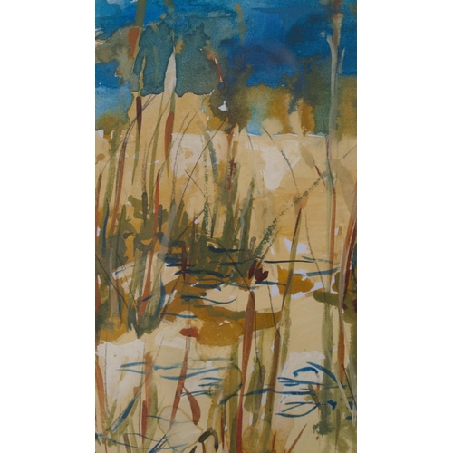 32 - Mary Carberry (British, Contemporary)Wild Grasses on the SolwaySigned and dated '24, watercolour, 38... 