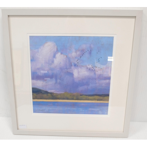 4 - John Threlfall (British, Contemporary)Kirkconnel Merse (from Glencaple)Signed, pastel, 36cm x 36cm. ... 